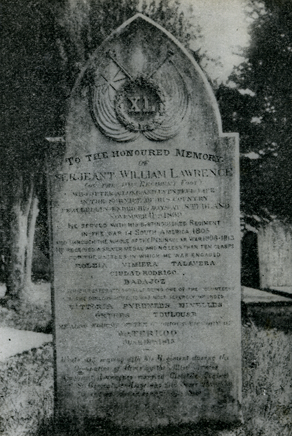 Sgt. William Lawrence’s grave at St. Nicholas’ Churchyard, Studland